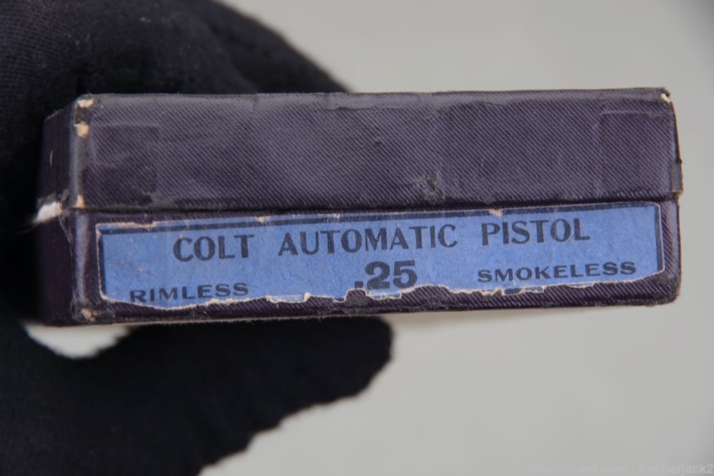 1918 Colt Model 1908 Vest Pocket 25ACP 2'' Blue with Box and Manual-img-2