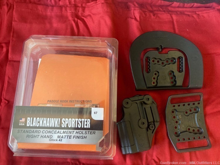Blackhawk Sportster Holster Kit Glock 42/43 415667BK-R NIB No CC Fee-img-1