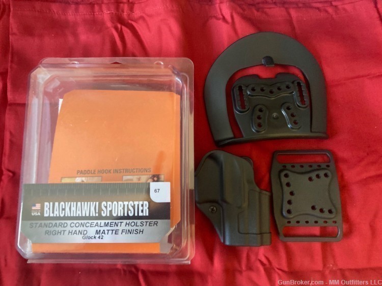 Blackhawk Sportster Holster Kit Glock 42/43 415667BK-R NIB No CC Fee-img-0