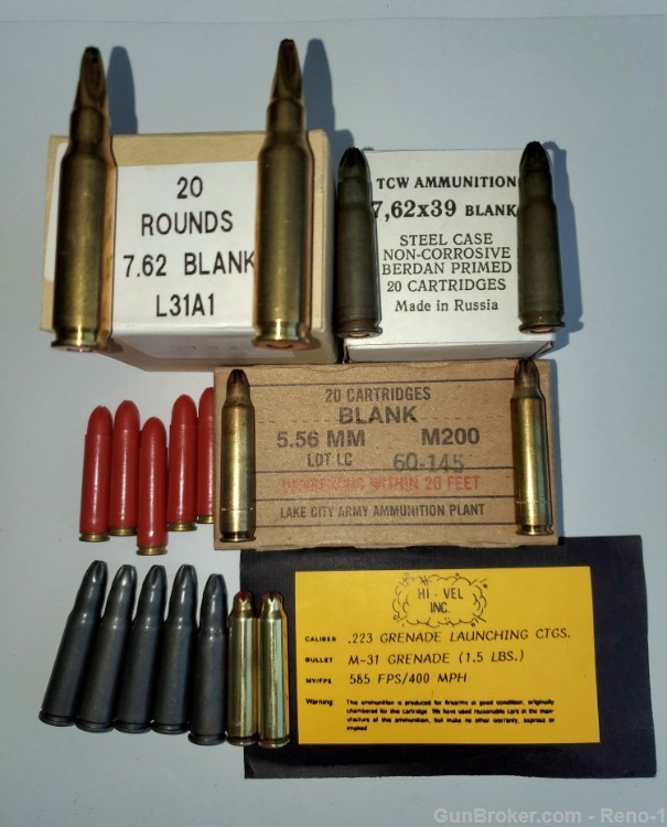 Inert Practice Rifle Grenade M31 Unopened with 11 grenade & 65 noise blanks-img-9