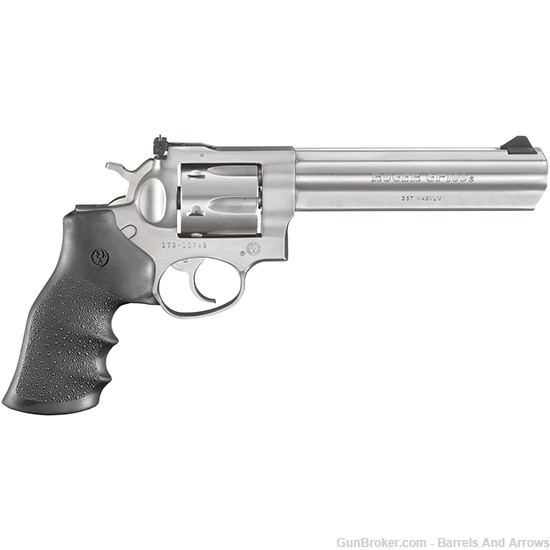 Ruger 1707 GP100 Std Revolver 357 MAG, 6 in, Rubber MoNogrip, 6 Rnd, Medium-img-0