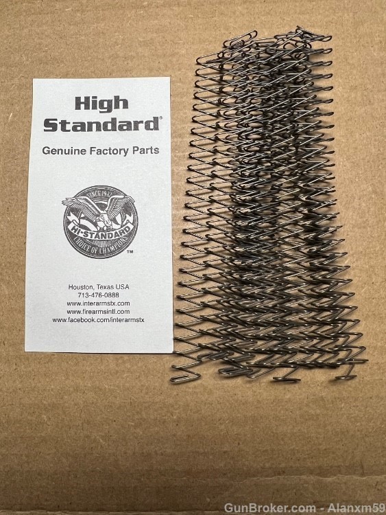 High Standard Pistol .22 Short Magazine Spring for Military Grip Models.-img-1