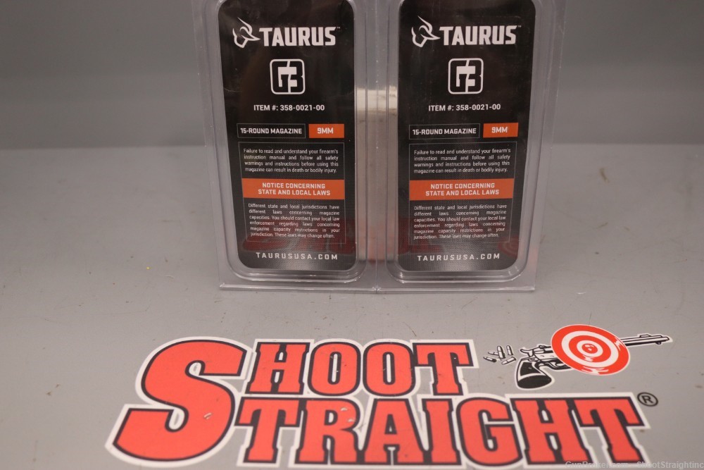 Lot O' Two (2) Taurus G3 9mm 15rd Magazines (New-Old-Stock)-img-1