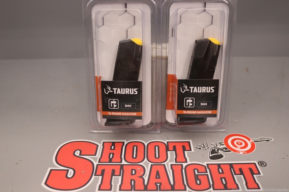 Lot O' Two (2) Taurus G3 9mm 15rd Magazines (New-Old-Stock)-img-0