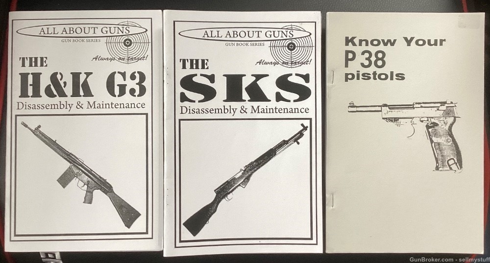 SKS, P 38, H&K G3 Booklets ( qty 3 booklets) -img-2