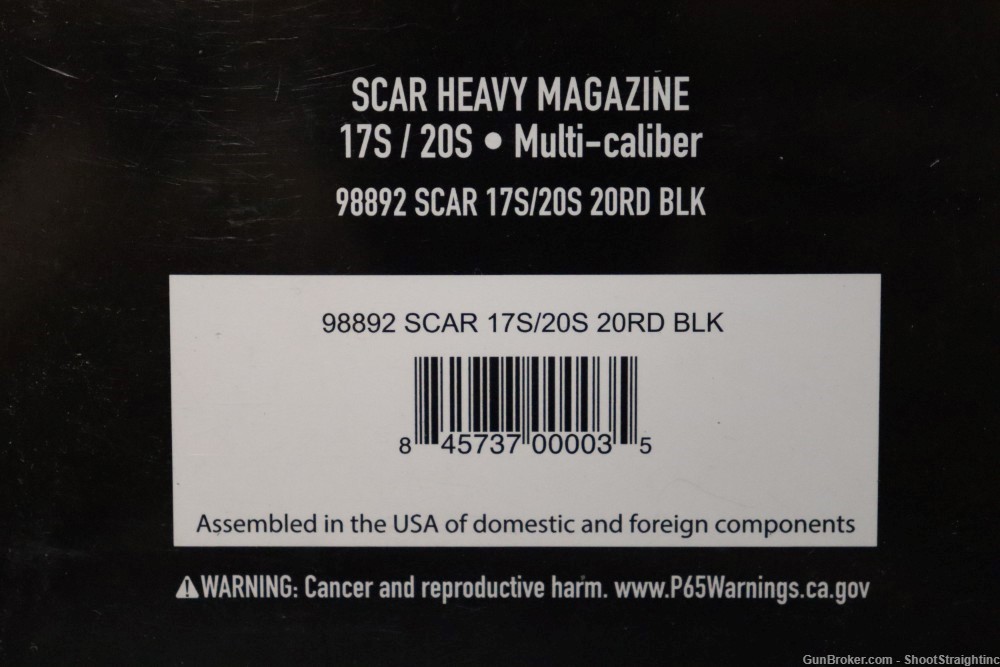 FN Scar 17 & 20 308Win/6.5Creedmoor 20rd Black Magazine-img-4