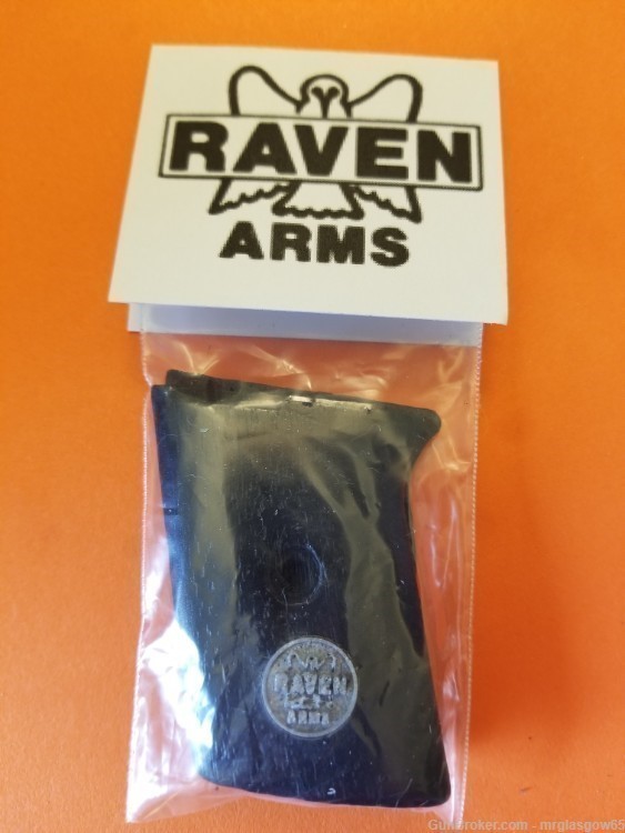 Raven / Phoenix Arms MP25, P-25 Black Wood Grips with Medallions (sliding)-img-5