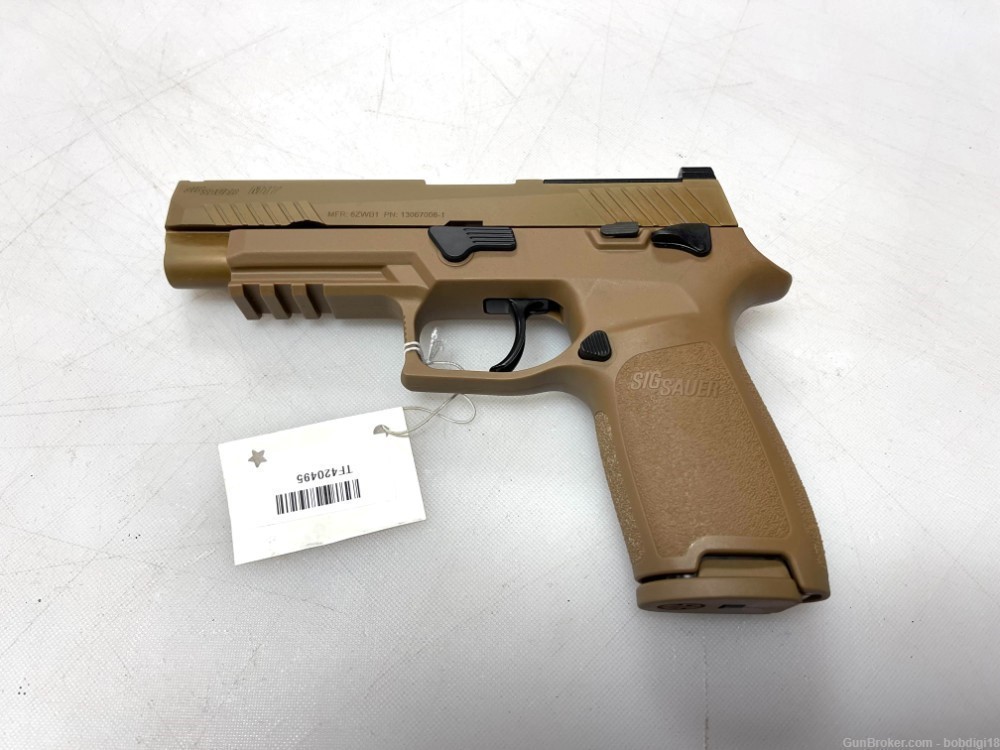 Sig Sauer P320 M17 Army Contract Pistol 21rd 9mm Cage Code Black Controls -img-0