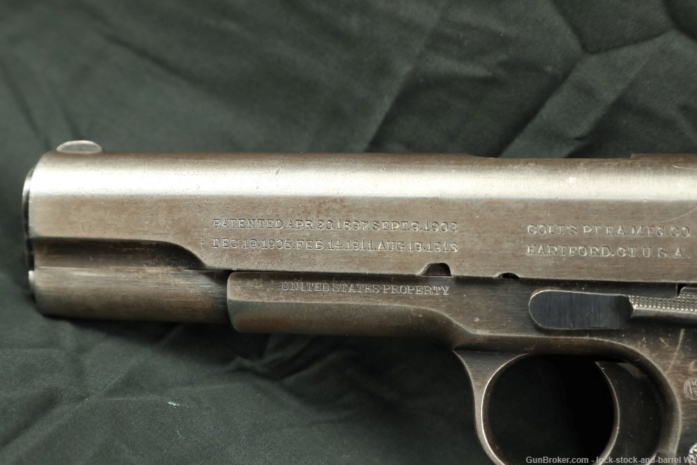 US Army WWI Colt Model 1911 .45 ACP 5" Semi-Auto Pistol 1917 C&R Rare-img-14