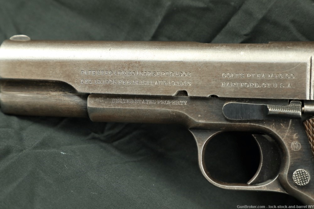 US Army WWI Colt Model 1911 .45 ACP 5" Semi-Auto Pistol 1917 C&R Rare-img-15