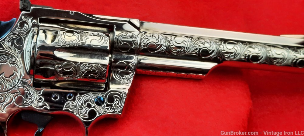 Colt Trooper MK III Nickel and Fire blue Engraved 1977 Stunning! NR-img-31