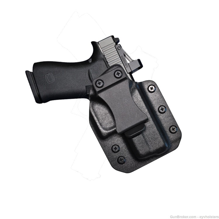 Glock 43/43X/MOS EYV IWB Hybrid Leather/ Kydex Concealed Carry Holster -img-1