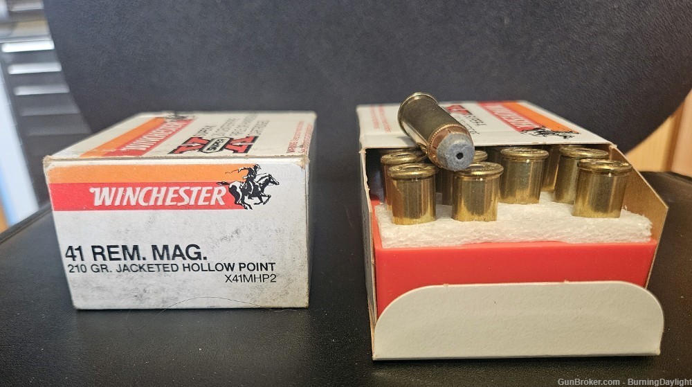 Winchester .41 Rem Mag Copper Jacketed Hollow Point Cartridges (2 boxes) -img-1