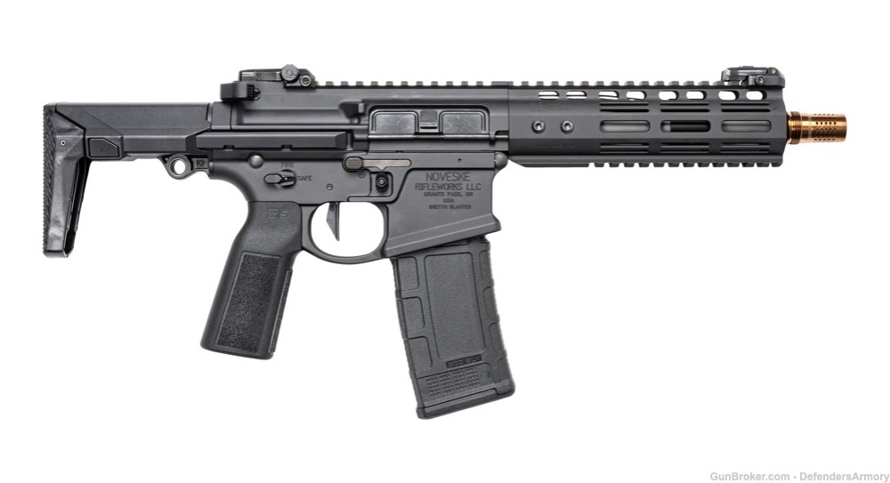 Noveske N4 Ghetto Blaster PDW Pistol 7.94" Barrel 5.56 NATO Sniper Grey -img-0