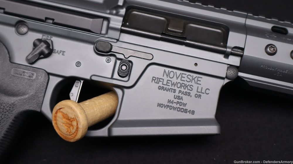 Noveske N4 Ghetto Blaster PDW Pistol 7.94" Barrel 5.56 NATO Sniper Grey -img-12