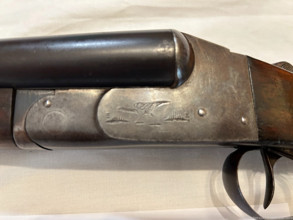 Lefever Nitro Special 12 GA double barrel shotgun with engraved goose/duck-img-6
