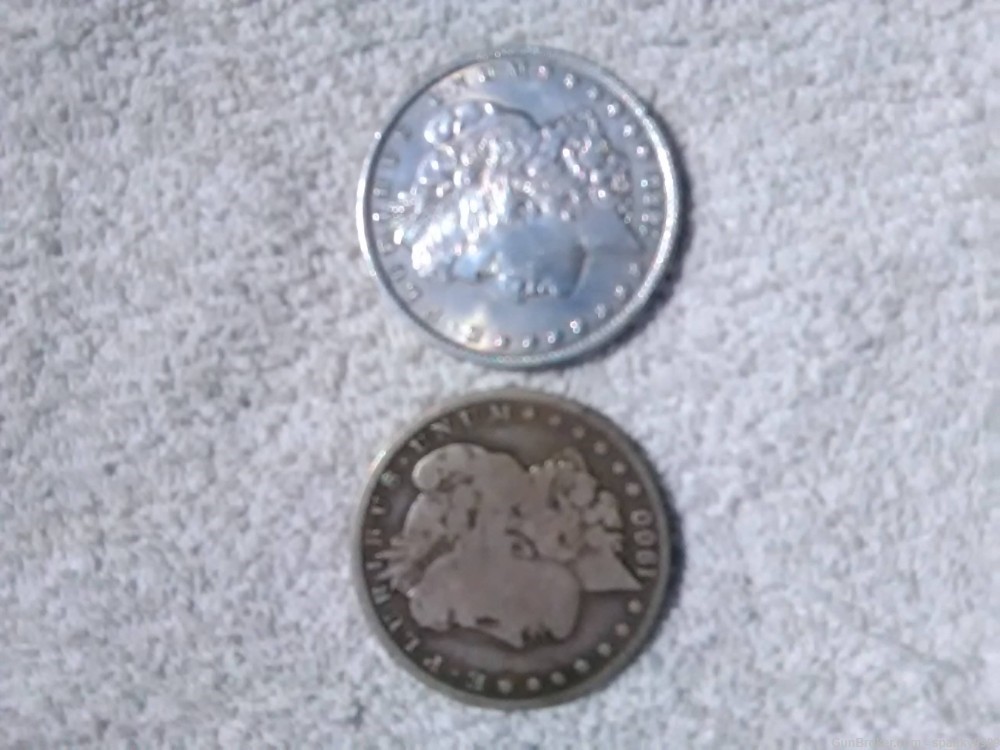 Two Morgan Silver dollars-img-0
