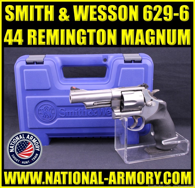 SMITH & WESSOM M629-6 629 44 MAG 4" BBL STAINLESS STEEL FACTORY BOX S&W-img-0