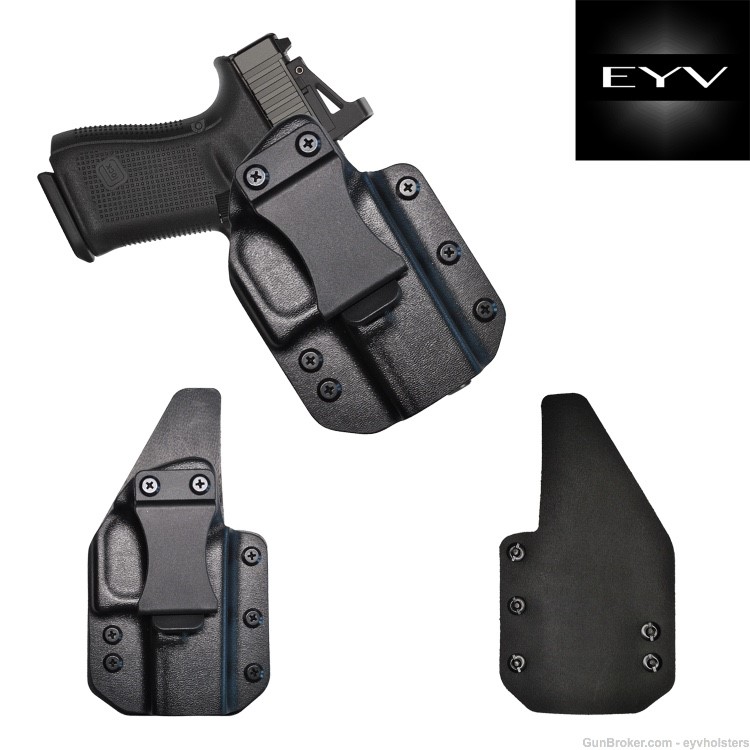 Glock 19/19X - EYV IWB Hybrid Leather/ Kydex Concealed Carry Holster -img-0