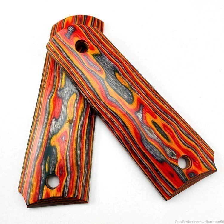 Hard Sugar Maple 1911 Grips Full Size Grips - Multicolor - New-img-2