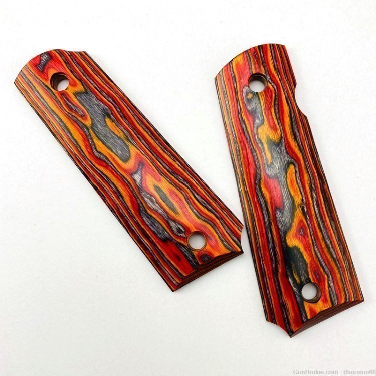 Hard Sugar Maple 1911 Grips Full Size Grips - Multicolor - New-img-1