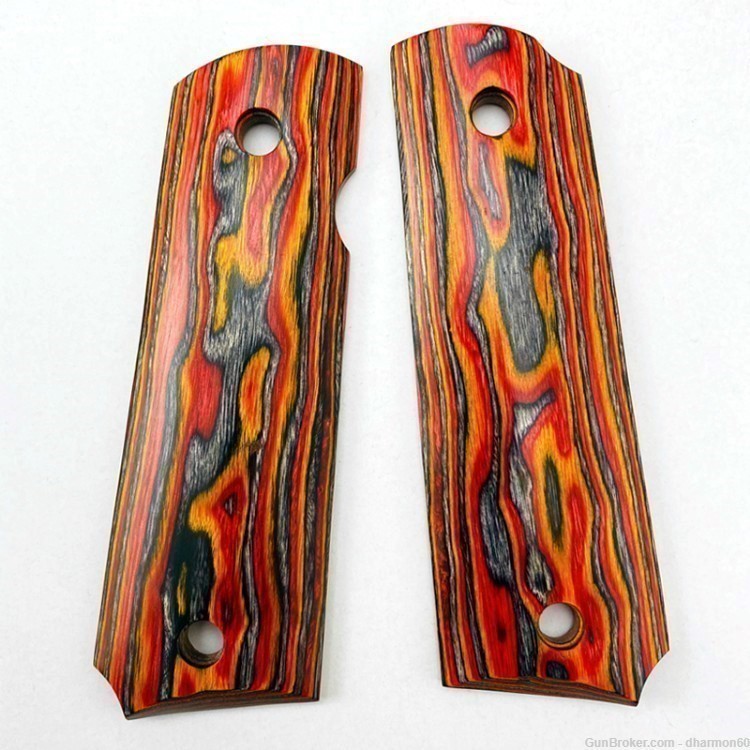 Hard Sugar Maple 1911 Grips Full Size Grips - Multicolor - New-img-0