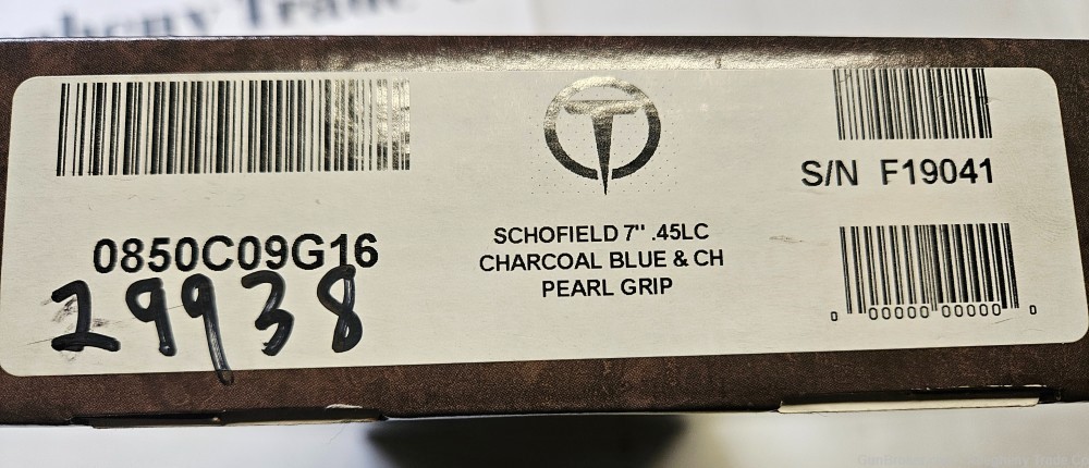 Taylor's & Co. Schofield 45 Colt Charcoal Blue Case Hardened LNIB-img-21