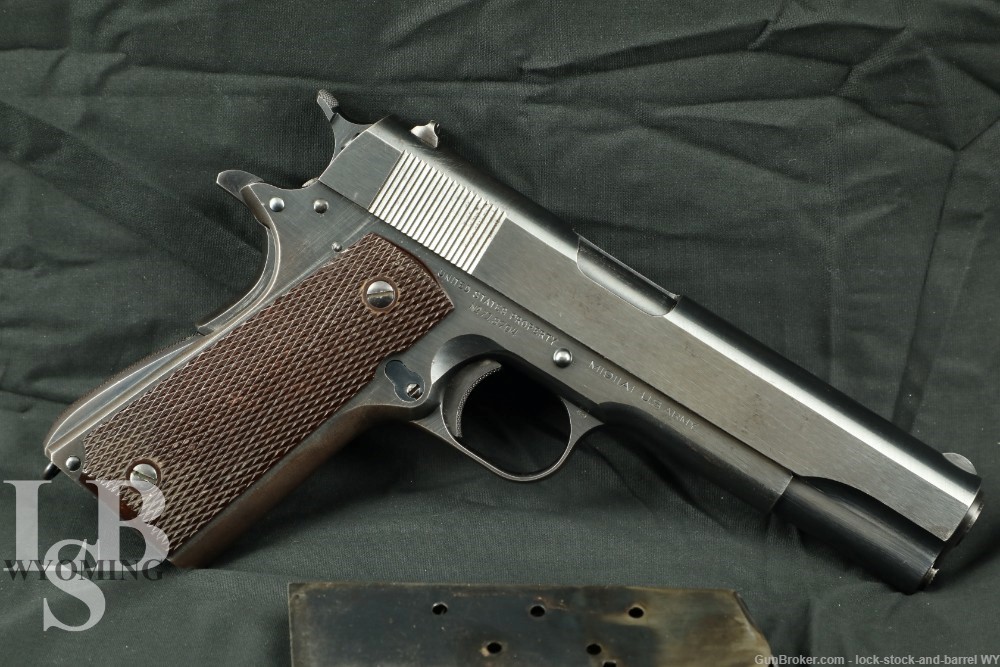 US Army WWII Colt Model 1911A1 .45 ACP 5" Semi-Auto Pistol 1940 C&R Rare-img-0