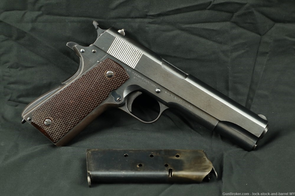 US Army WWII Colt Model 1911A1 .45 ACP 5" Semi-Auto Pistol 1940 C&R Rare-img-2