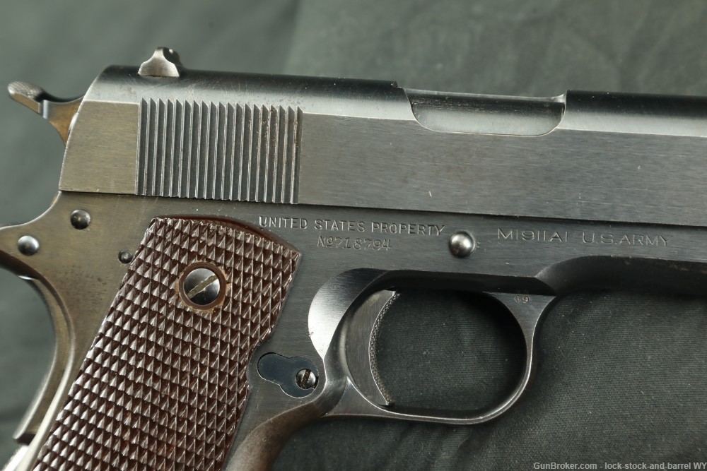 US Army WWII Colt Model 1911A1 .45 ACP 5" Semi-Auto Pistol 1940 C&R Rare-img-17
