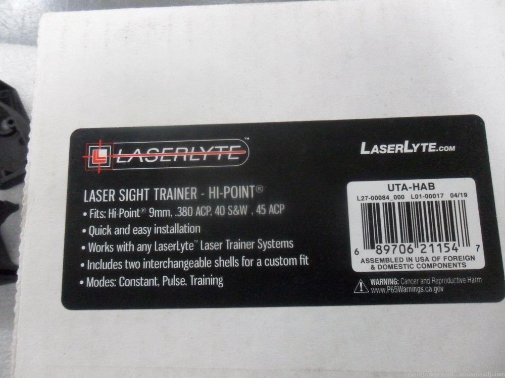 Laserlyte Red Sight Laser Trainer Hi-Point Pistol 380/9mm/40/45 C/JCP/JHP-img-1