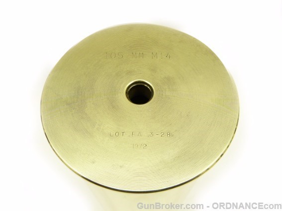 inert 105mm Howitzer M14 Brass Case POLISHED shell-img-3
