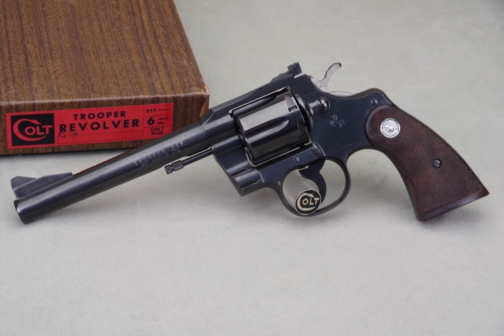 1967 Colt Trooper 357 Magnum 6'' Blue with Original Box & Papers 98%+-img-0