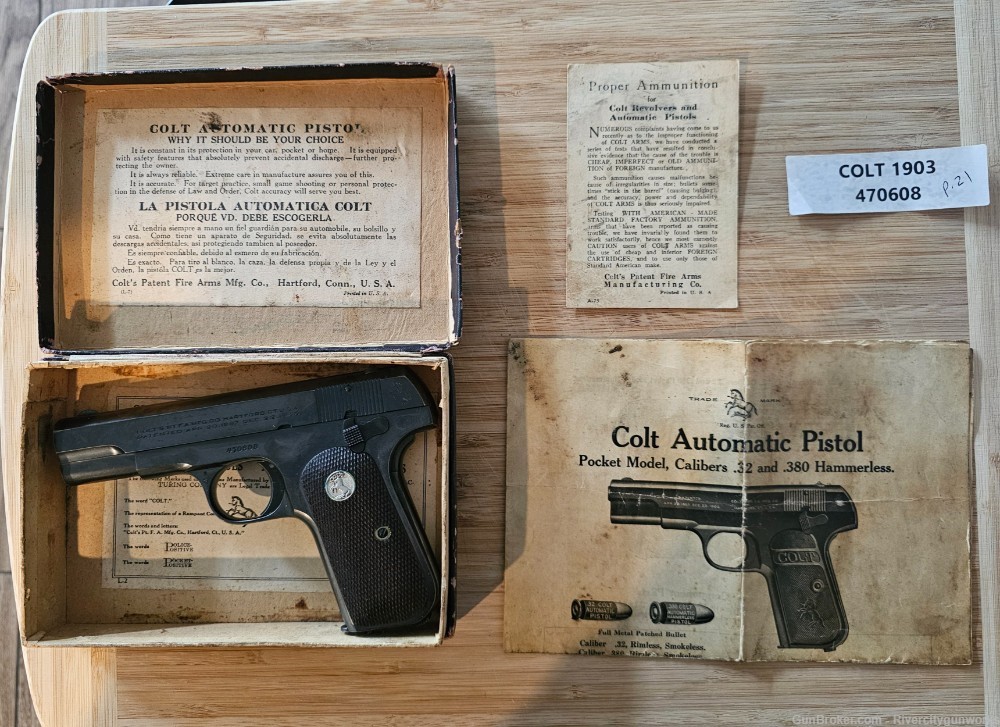Colt Model 1903 Pocket Hammerless Automatic 32 ACP -img-3