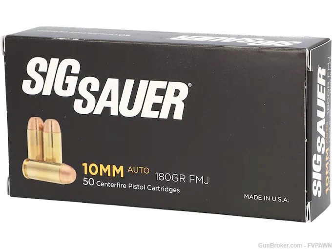 2 Boxes 100 Rounds Sig Sauer Elite Performance 10mm Auto Ammo 180 Gr -img-0