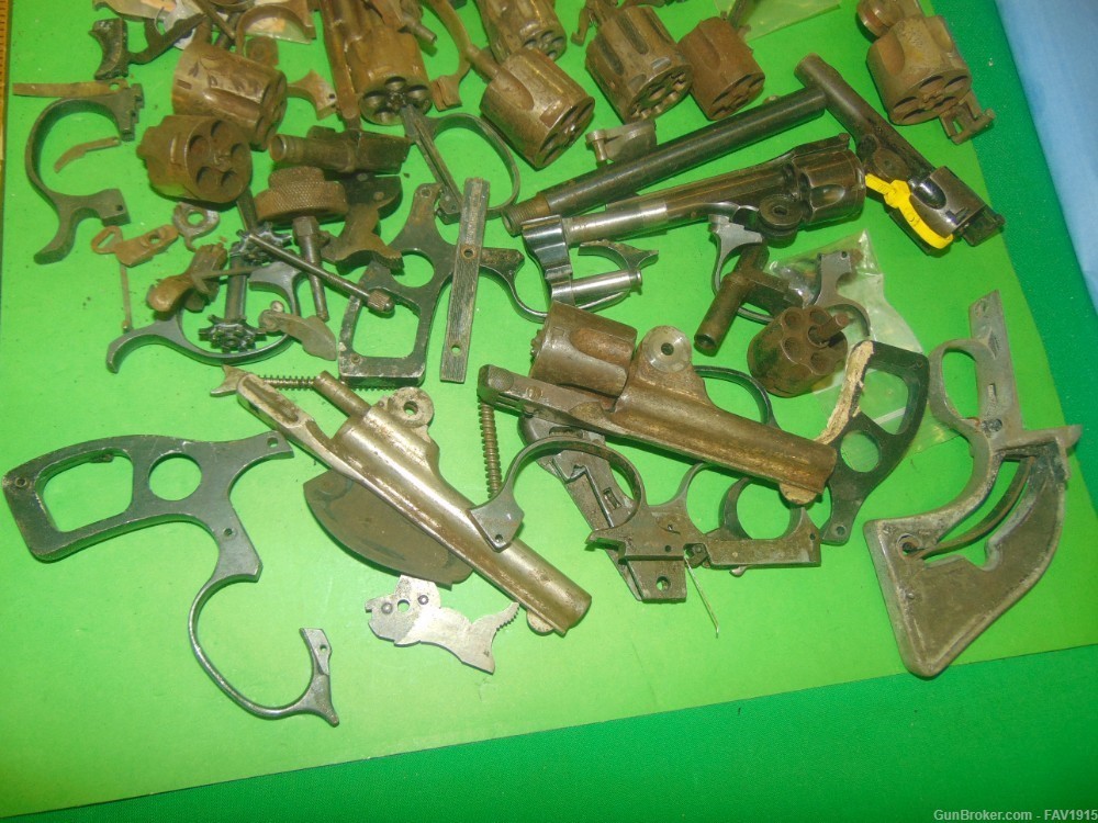 Gunsmith's lot of vintage revolver parts 12 pounds-img-1