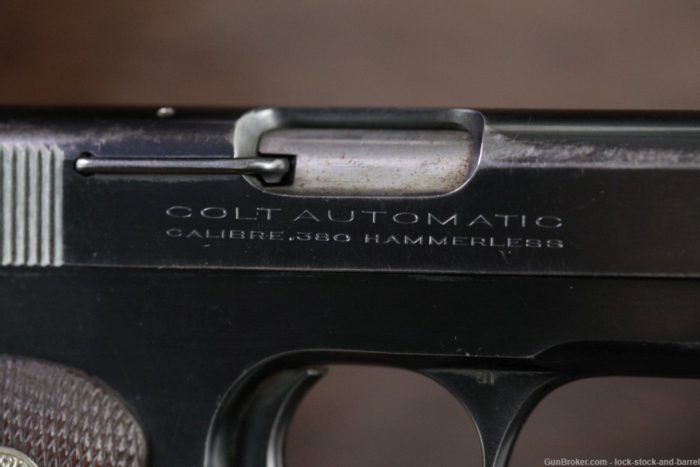 Colt Model 1908 Pocket Hammerless .380 ACP Semi-Auto Pistol & Box 1929 C&R-img-11
