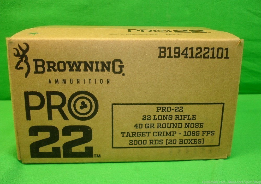 22 Browning Pro Ammo LR B1941 101 - 2000 rds .11 cents/Rd .-img-1