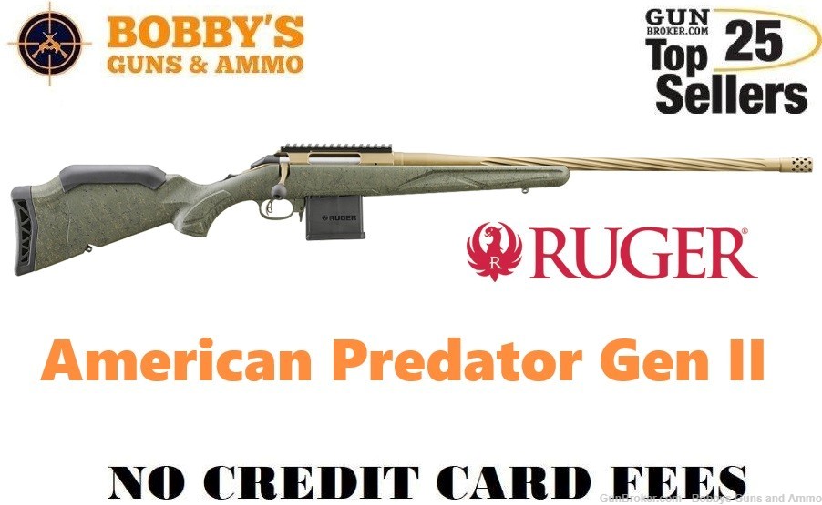 Ruger 46941 American Predator Gen II 6mm ARC 10+1 22" Burnt Bronze-img-0