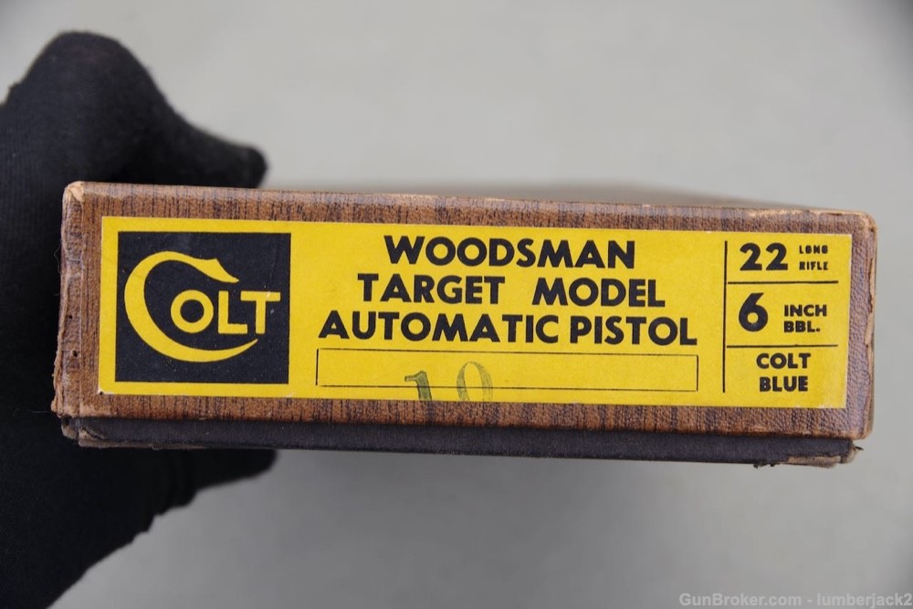 1969 Colt Woodsman Target 22LR 6'' Blue with Original Box & Papers Shooter-img-2