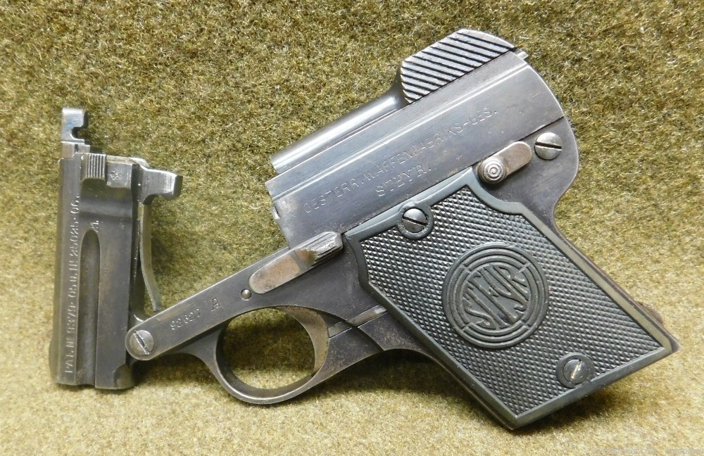 Steyr Pieper 1909 25 ACP Tip Up Pistol -img-12