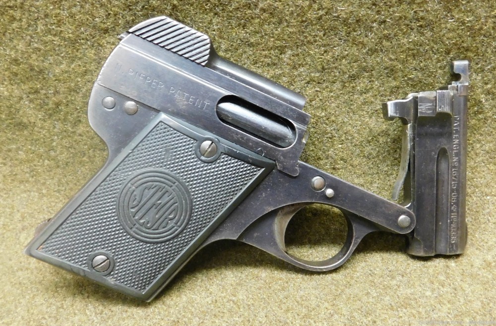 Steyr Pieper 1909 25 ACP Tip Up Pistol -img-13