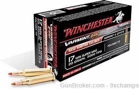 17WSM Winchester Super Mag 17 wsm 20 Gr 50 Rounds 3000 FPS HIGH VELOCITY -img-0