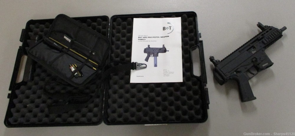 B&T AG APC9 Pro G 9mm Pistol 7" barrel with case, sling, cleaning kit-img-1
