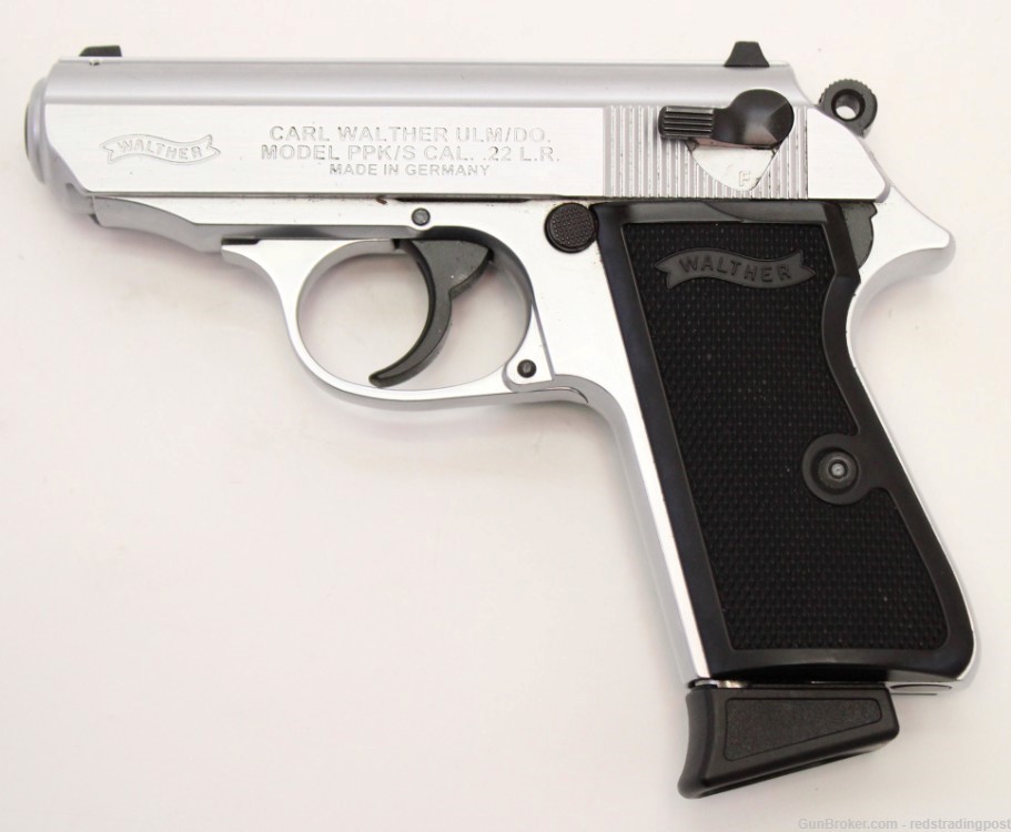 Walther PPK/S 3.3" Barrel 22 LR Nickel Semi Auto Pistol 5030320 w/ Box-img-1