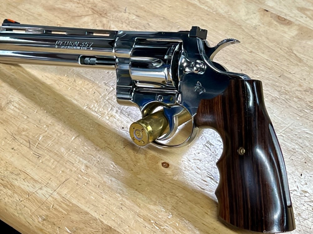 1985 Colt Python 6" Chrome 357mag CA PPT-img-6
