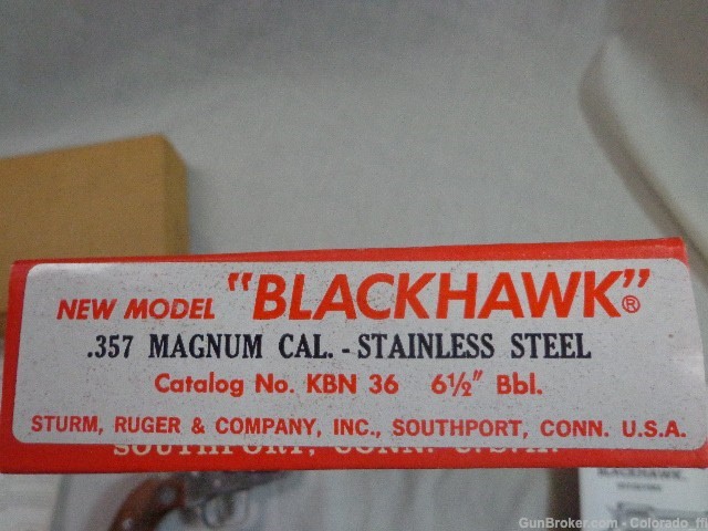 Ruger New Model Blackhawk, .357, Stainless, LNIB - KBN-36  .01 Start!-img-2