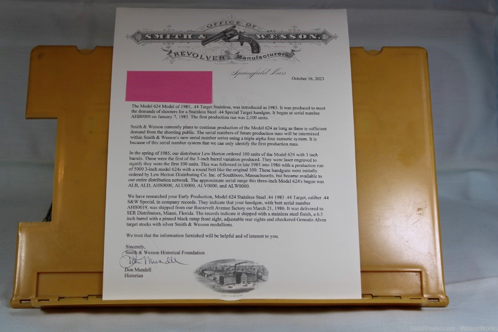 Smith & Wesson S&W Model 624 .44 Spl Made 1985 SN 0019 Box Letter-img-56
