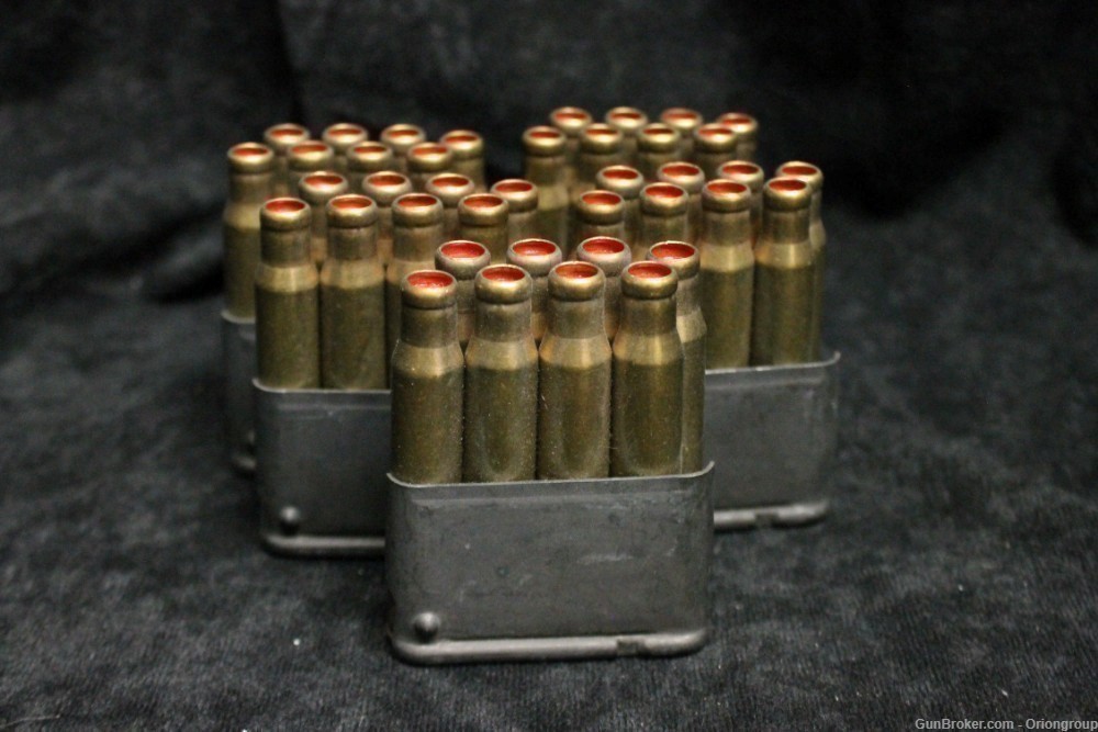 40rd Lake City M1909 30 Cal Blanks on 8rd En Bloc Clips -img-0