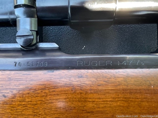 RUGER M77 6MM REMINGTON MANF 1972-73 HEAVY BARREL W/ BURRIS SCOPE-img-2